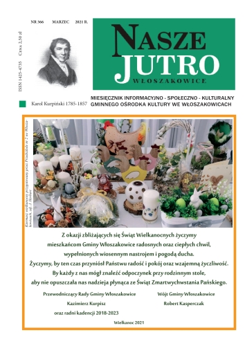 Okładka 366 numeru czasopisma „Nasze Jutro” przedstawiająca ozdoby przygotowane na jarmark wielkanocny