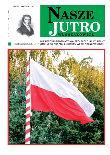 Okładka 374 numeru czasopisma „Nasze Jutro” przedstawiająca flagę Polski