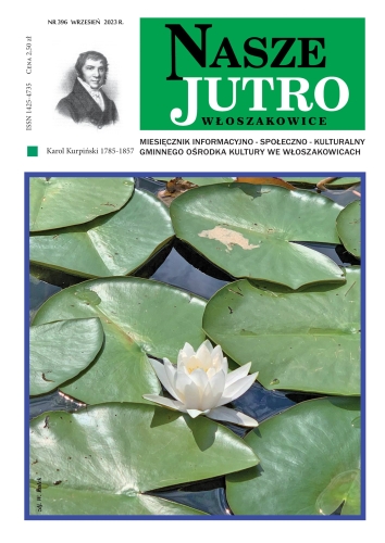 Okładka 396 numeru czasopisma „Nasze Jutro” przedstawiająca lilie wodne