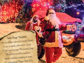 Fragment okładki 399 numeru czasopisma „Nasze Jutro” przedstawiający Świętego Mikołaja i życzenia świąteczne
